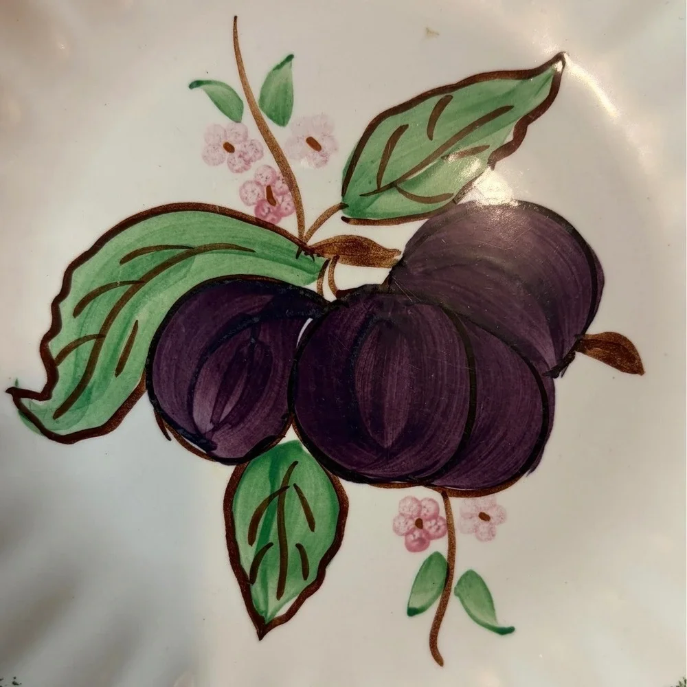 Blue Ridge Pottery Hand‎ Painted Plum Salad Plate 8